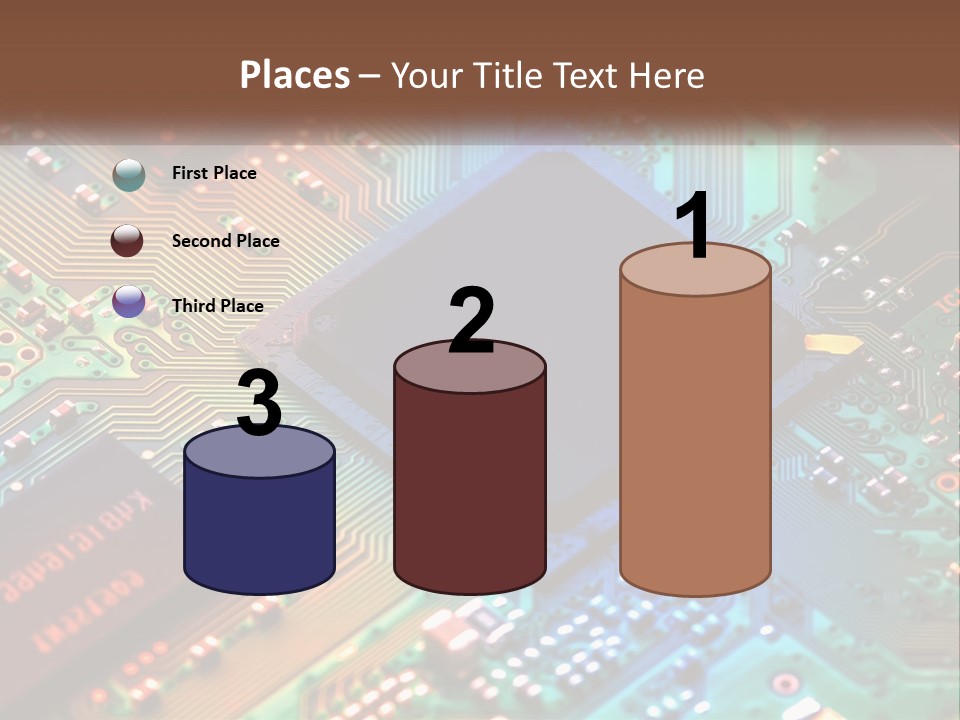 A Computer Chip On Top Of A Circuit Board PowerPoint Template