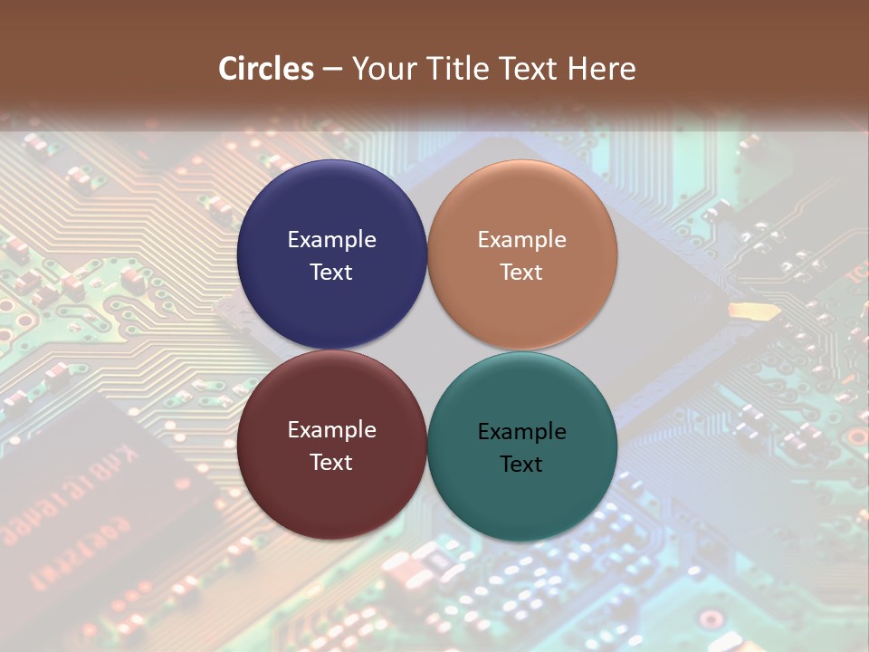 A Computer Chip On Top Of A Circuit Board PowerPoint Template