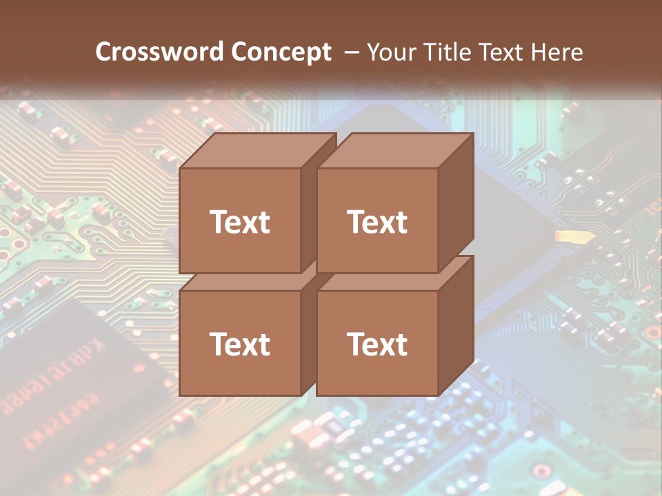 A Computer Chip On Top Of A Circuit Board PowerPoint Template