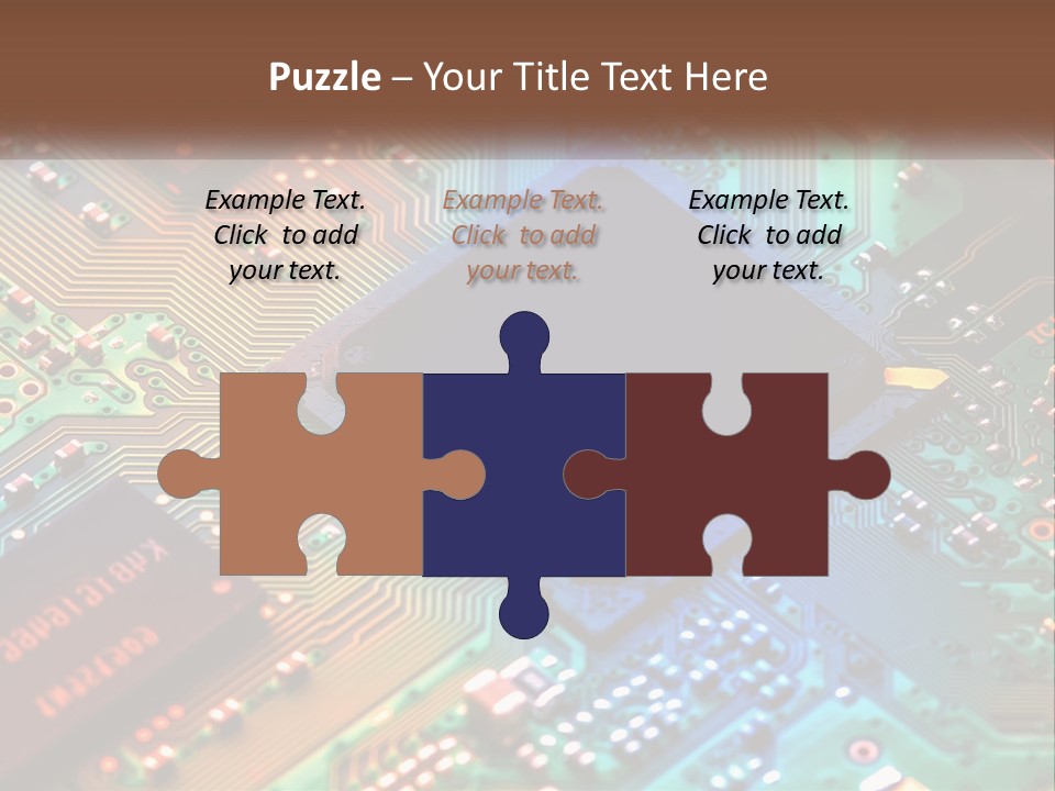 A Computer Chip On Top Of A Circuit Board PowerPoint Template