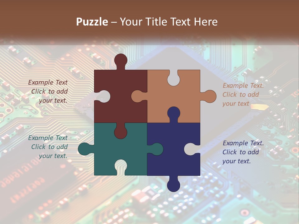 A Computer Chip On Top Of A Circuit Board PowerPoint Template