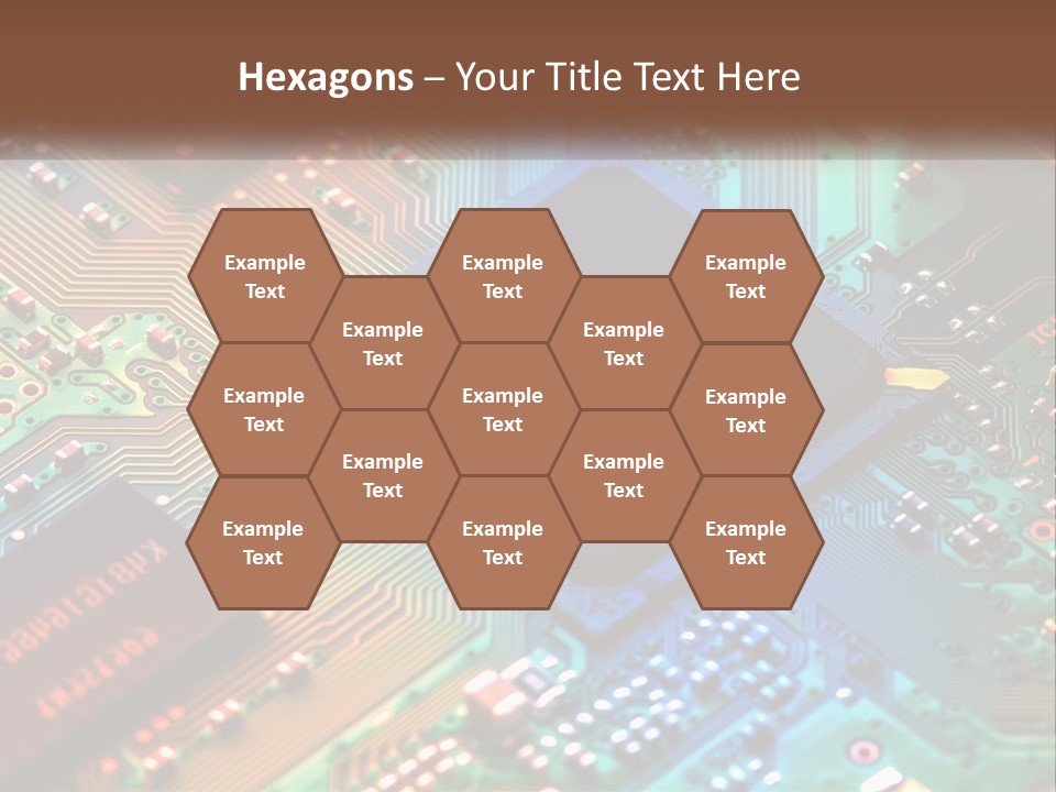 A Computer Chip On Top Of A Circuit Board PowerPoint Template