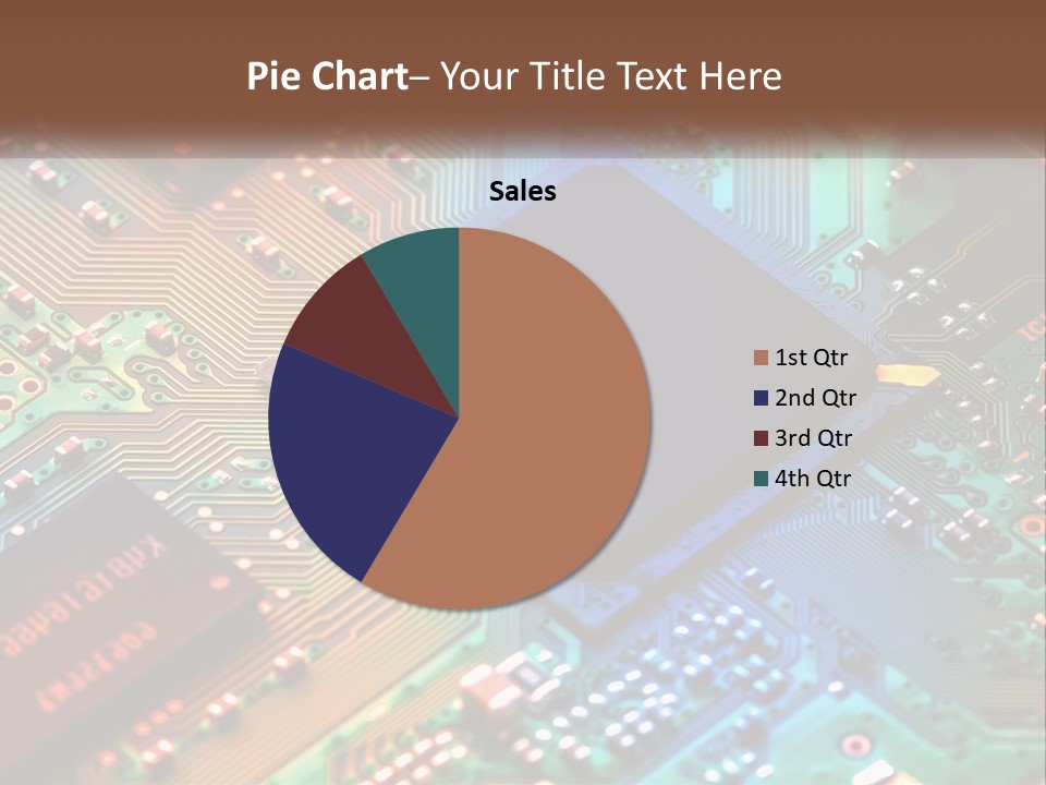 A Computer Chip On Top Of A Circuit Board PowerPoint Template