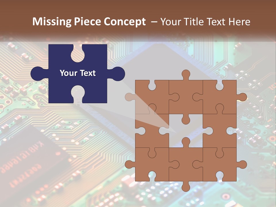 A Computer Chip On Top Of A Circuit Board PowerPoint Template