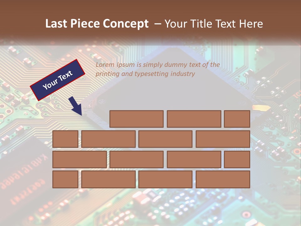 A Computer Chip On Top Of A Circuit Board PowerPoint Template