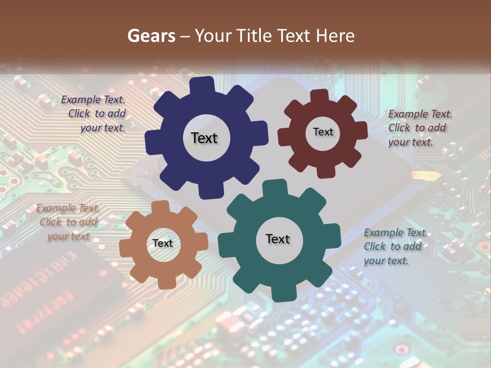 A Computer Chip On Top Of A Circuit Board PowerPoint Template
