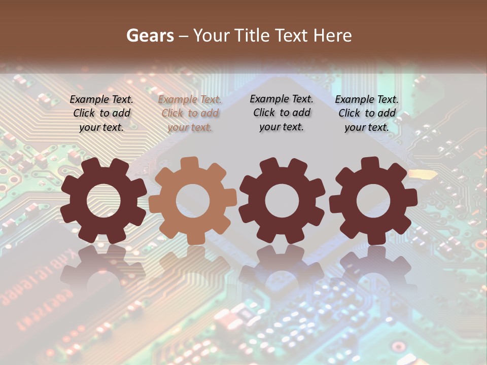 A Computer Chip On Top Of A Circuit Board PowerPoint Template