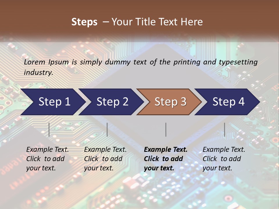 A Computer Chip On Top Of A Circuit Board PowerPoint Template