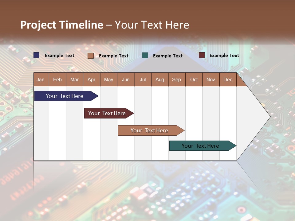 A Computer Chip On Top Of A Circuit Board PowerPoint Template