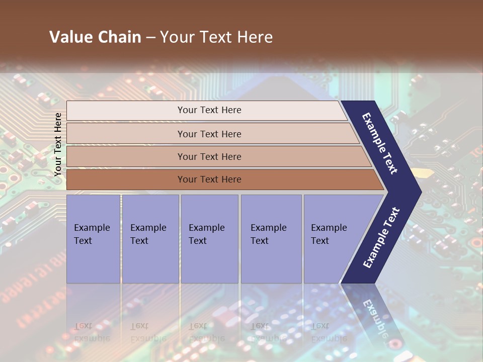 A Computer Chip On Top Of A Circuit Board PowerPoint Template