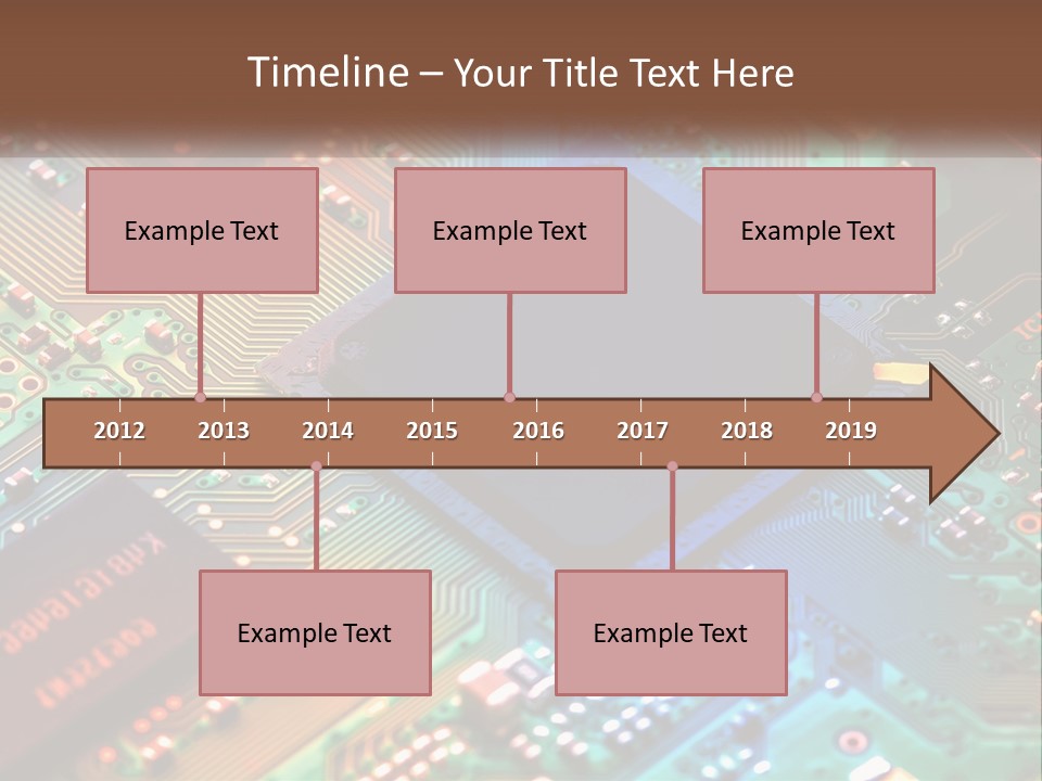 A Computer Chip On Top Of A Circuit Board PowerPoint Template
