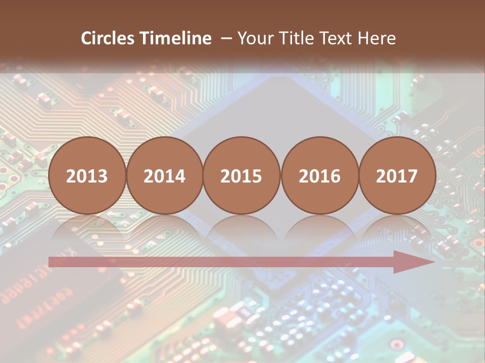 A Computer Chip On Top Of A Circuit Board PowerPoint Template