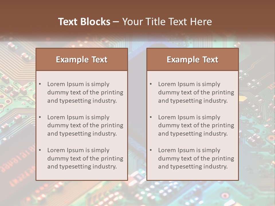 A Computer Chip On Top Of A Circuit Board PowerPoint Template