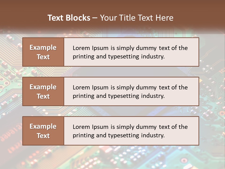 A Computer Chip On Top Of A Circuit Board PowerPoint Template
