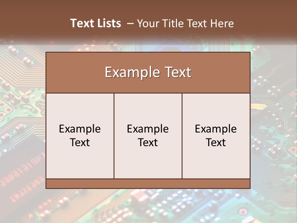 A Computer Chip On Top Of A Circuit Board PowerPoint Template