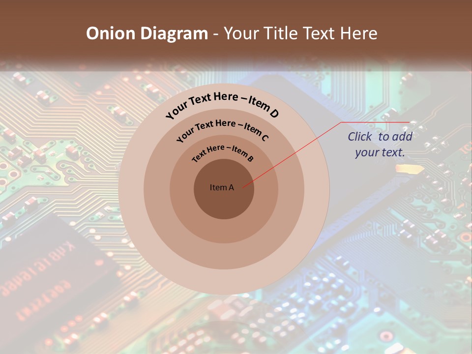 A Computer Chip On Top Of A Circuit Board PowerPoint Template