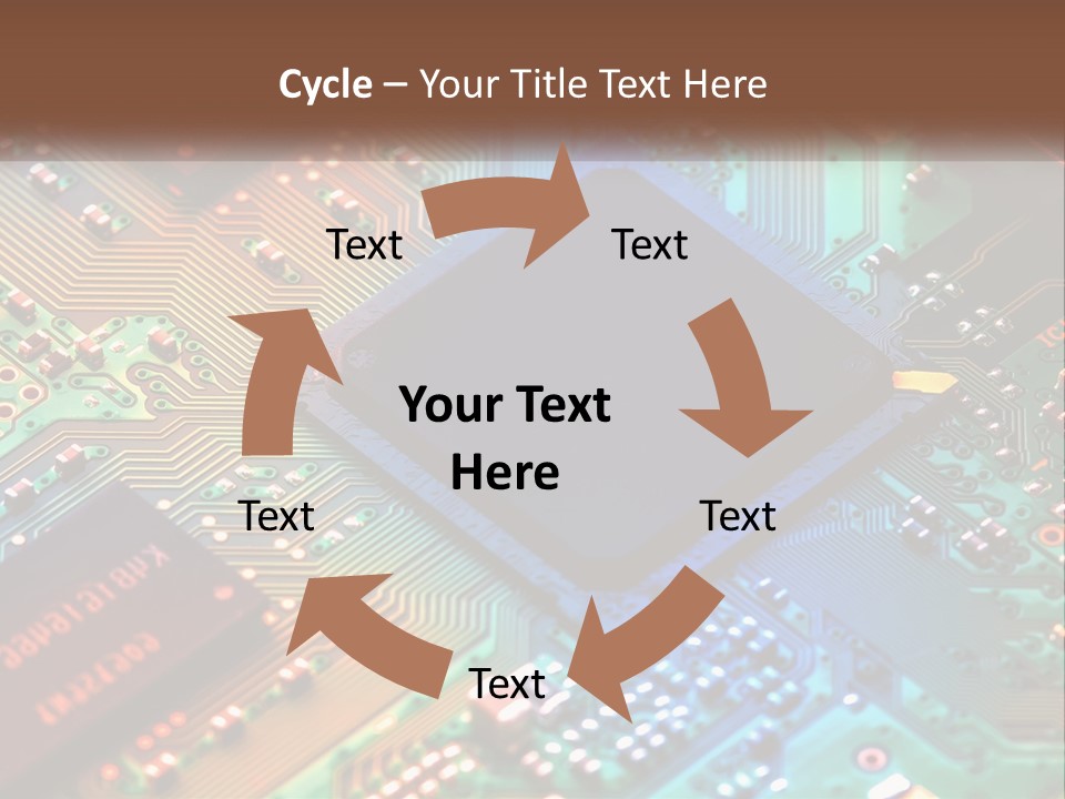 A Computer Chip On Top Of A Circuit Board PowerPoint Template