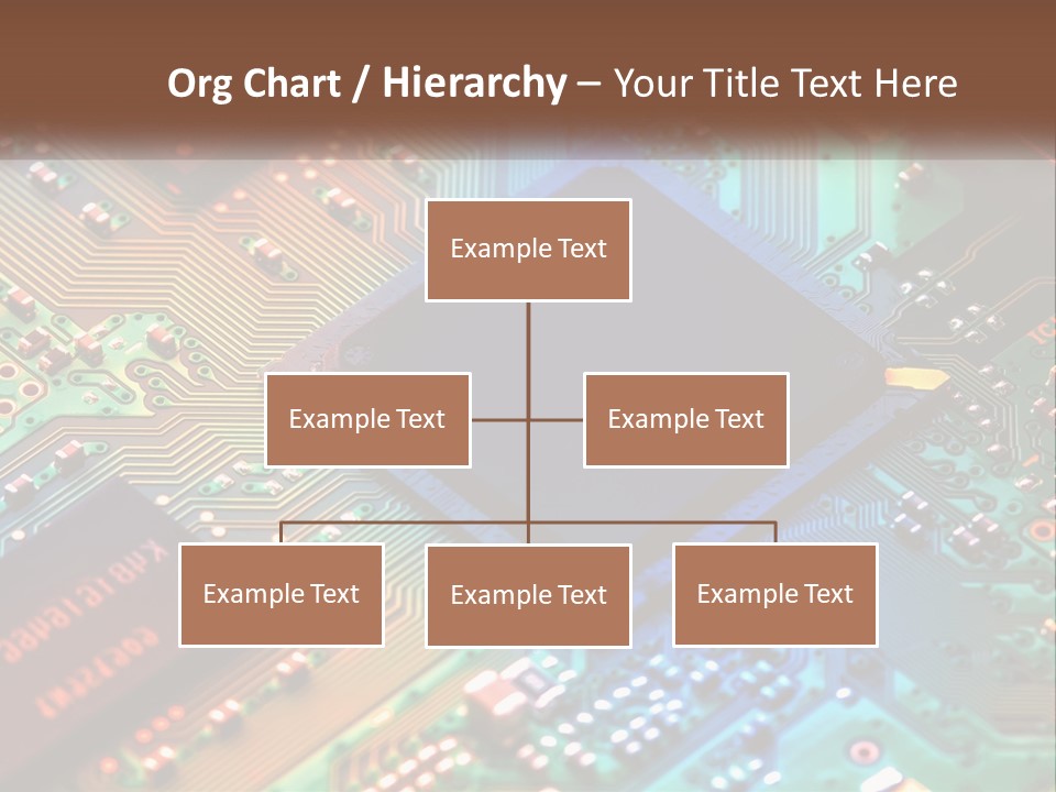 A Computer Chip On Top Of A Circuit Board PowerPoint Template
