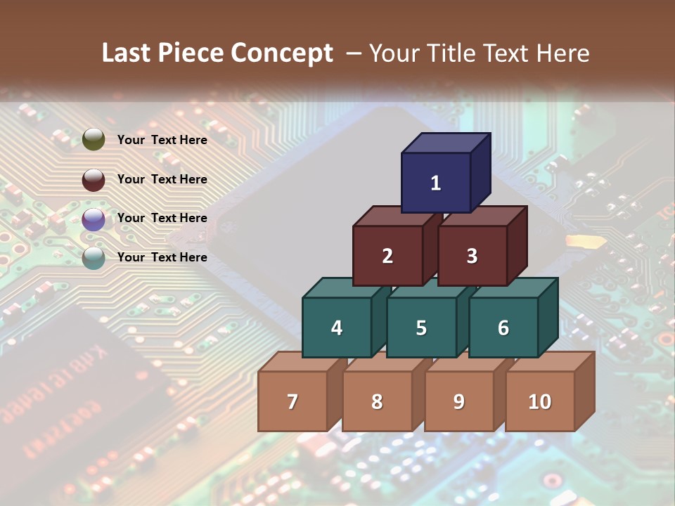 A Computer Chip On Top Of A Circuit Board PowerPoint Template