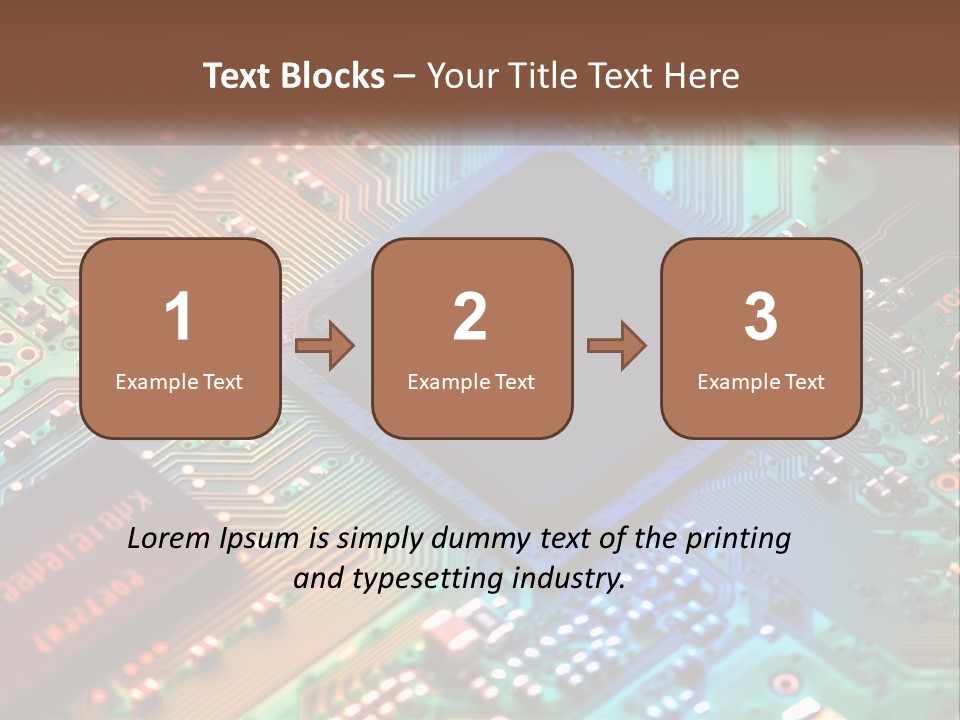 A Computer Chip On Top Of A Circuit Board PowerPoint Template