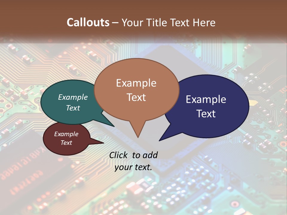 A Computer Chip On Top Of A Circuit Board PowerPoint Template