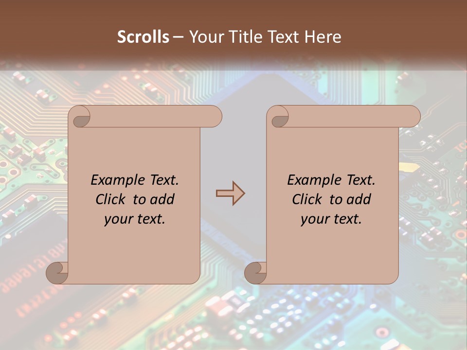A Computer Chip On Top Of A Circuit Board PowerPoint Template