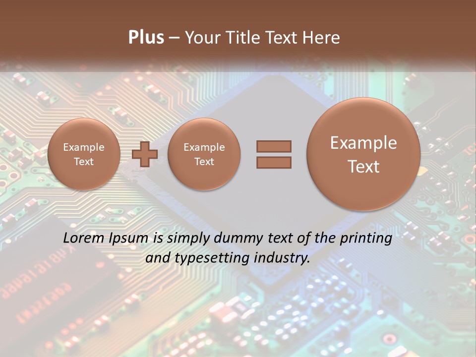 A Computer Chip On Top Of A Circuit Board PowerPoint Template