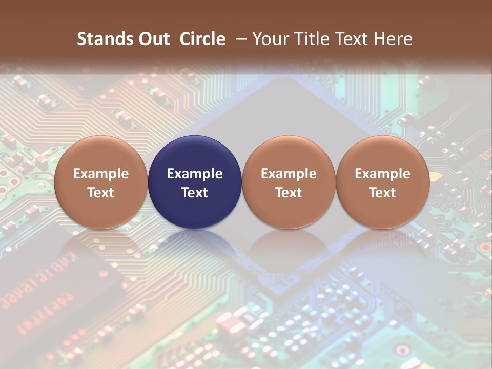 A Computer Chip On Top Of A Circuit Board PowerPoint Template