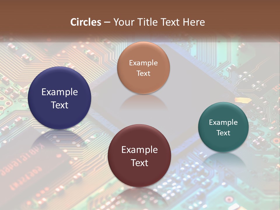 A Computer Chip On Top Of A Circuit Board PowerPoint Template
