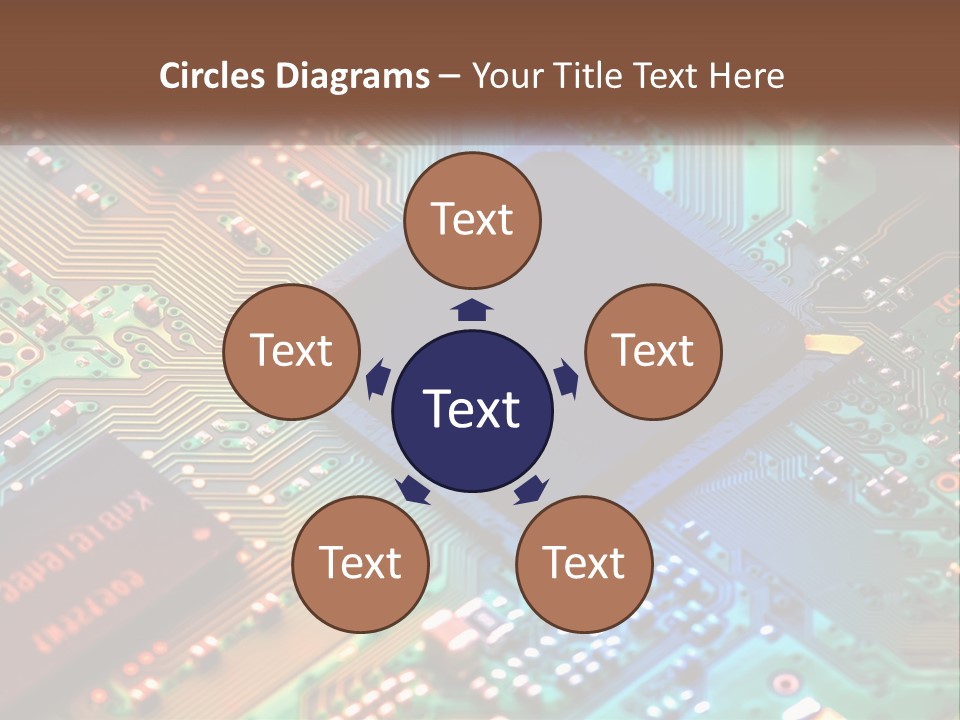A Computer Chip On Top Of A Circuit Board PowerPoint Template