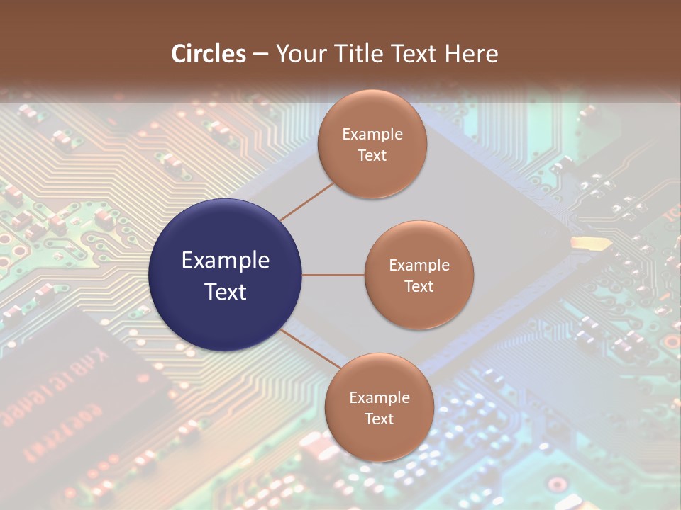 A Computer Chip On Top Of A Circuit Board PowerPoint Template