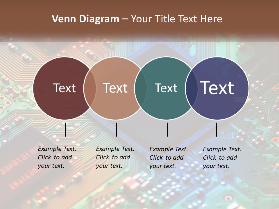 A Computer Chip On Top Of A Circuit Board PowerPoint Template
