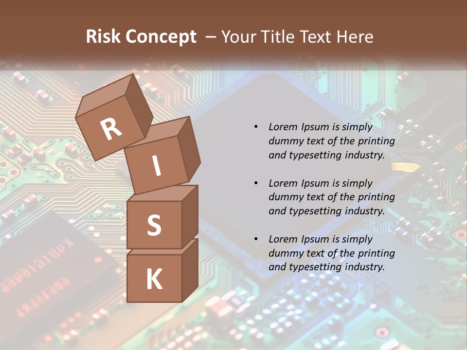 A Computer Chip On Top Of A Circuit Board PowerPoint Template