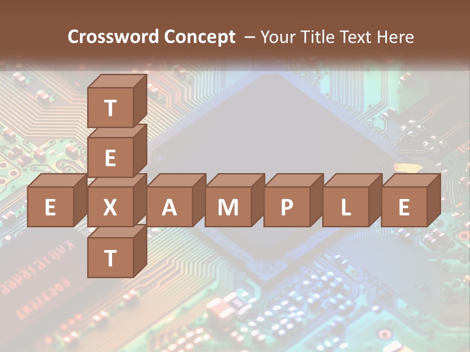 A Computer Chip On Top Of A Circuit Board PowerPoint Template