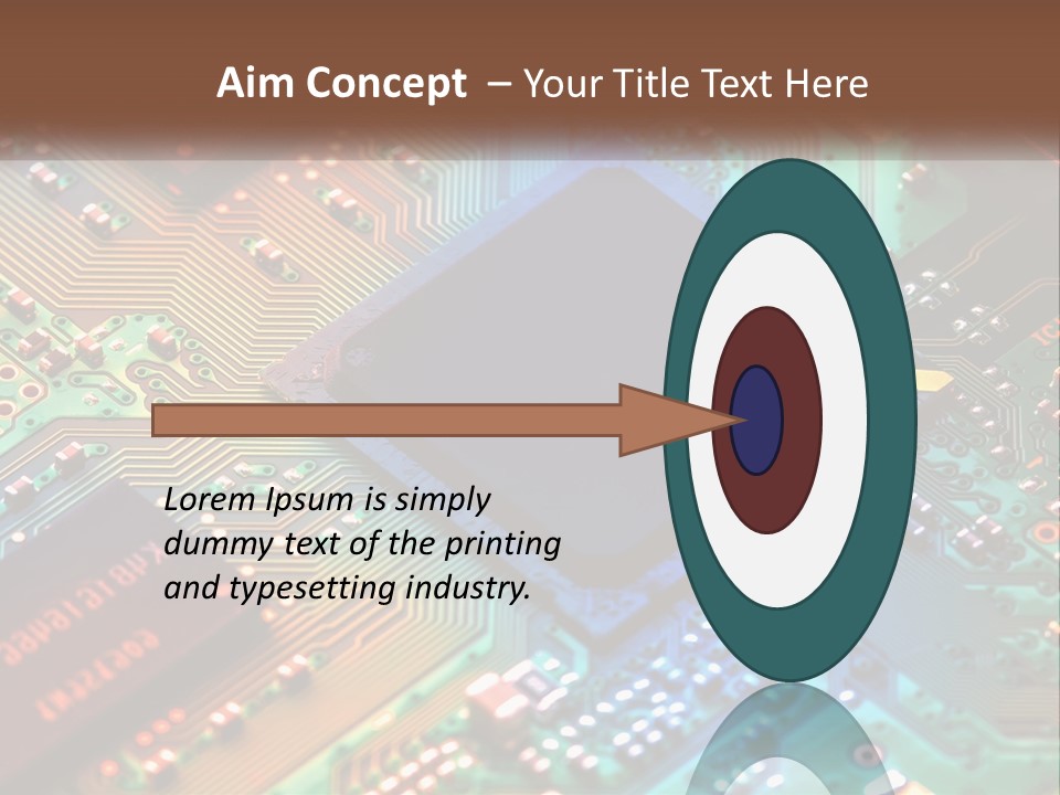 A Computer Chip On Top Of A Circuit Board PowerPoint Template