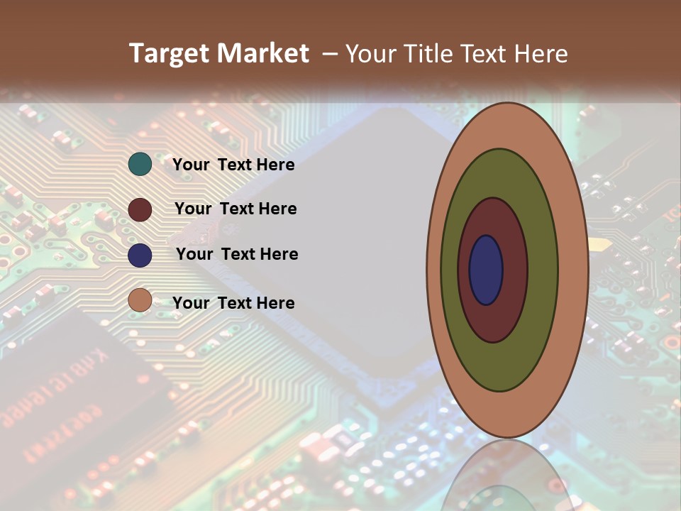 A Computer Chip On Top Of A Circuit Board PowerPoint Template