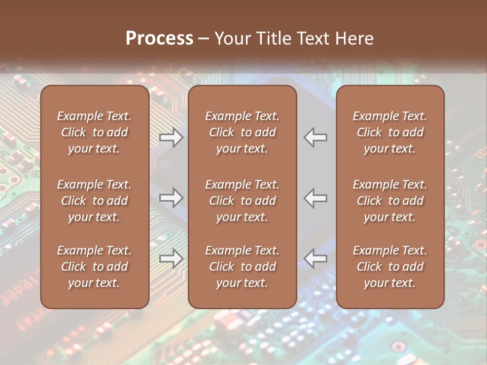 A Computer Chip On Top Of A Circuit Board PowerPoint Template