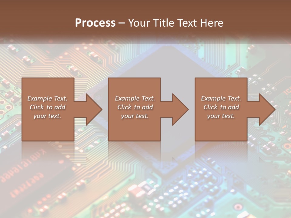 A Computer Chip On Top Of A Circuit Board PowerPoint Template