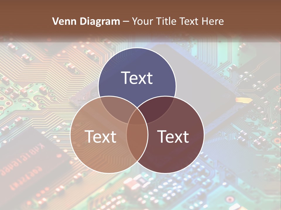 A Computer Chip On Top Of A Circuit Board PowerPoint Template