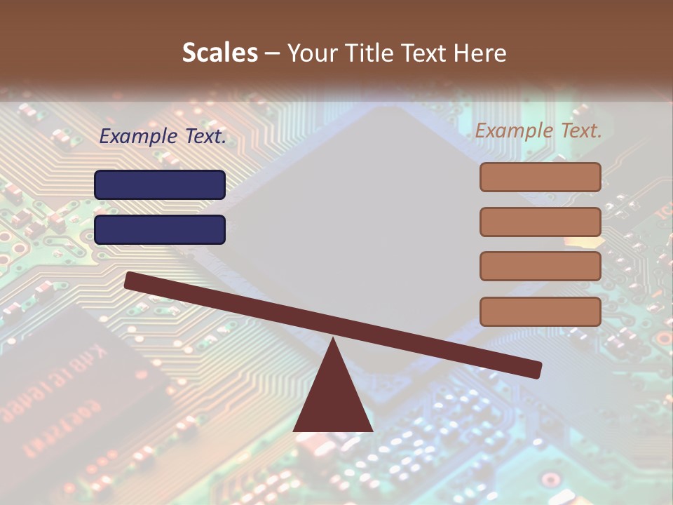 A Computer Chip On Top Of A Circuit Board PowerPoint Template