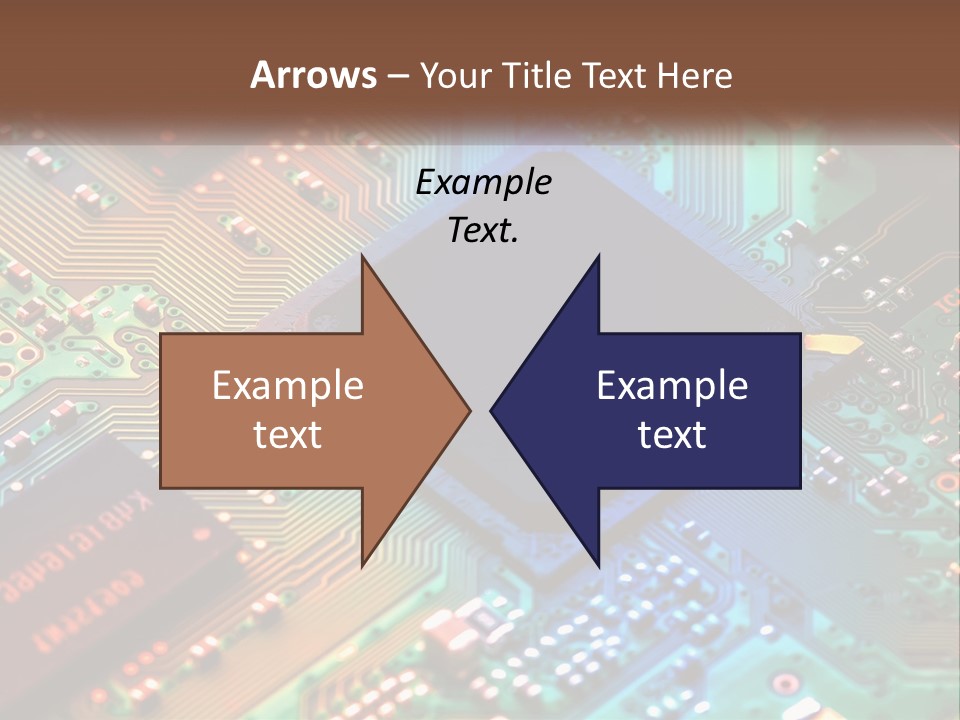 A Computer Chip On Top Of A Circuit Board PowerPoint Template