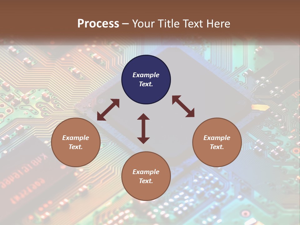 A Computer Chip On Top Of A Circuit Board PowerPoint Template