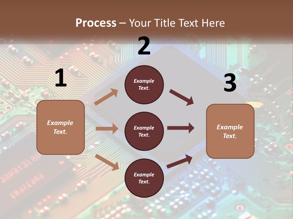 A Computer Chip On Top Of A Circuit Board PowerPoint Template