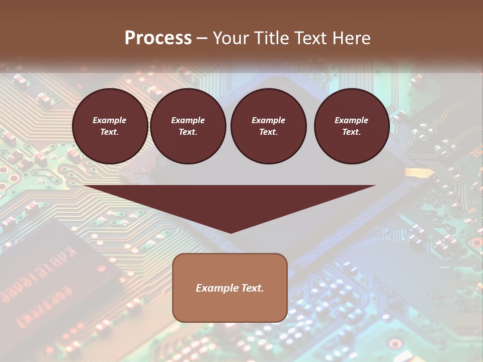 A Computer Chip On Top Of A Circuit Board PowerPoint Template