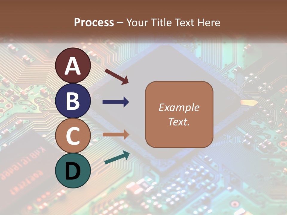 A Computer Chip On Top Of A Circuit Board PowerPoint Template