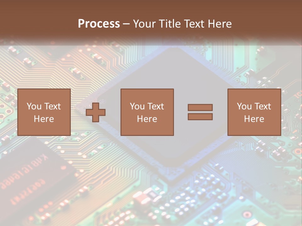 A Computer Chip On Top Of A Circuit Board PowerPoint Template