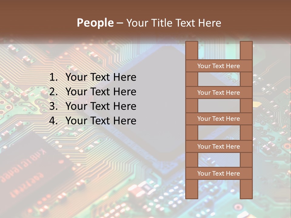 A Computer Chip On Top Of A Circuit Board PowerPoint Template