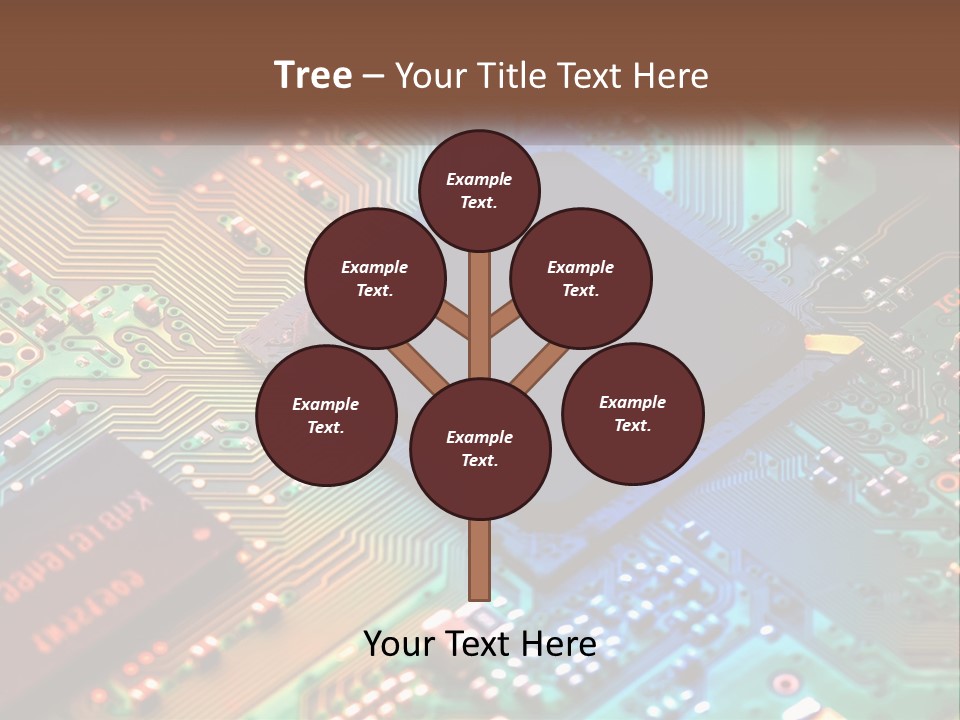 A Computer Chip On Top Of A Circuit Board PowerPoint Template