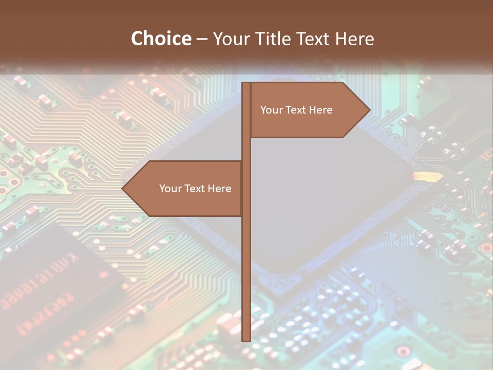 A Computer Chip On Top Of A Circuit Board PowerPoint Template