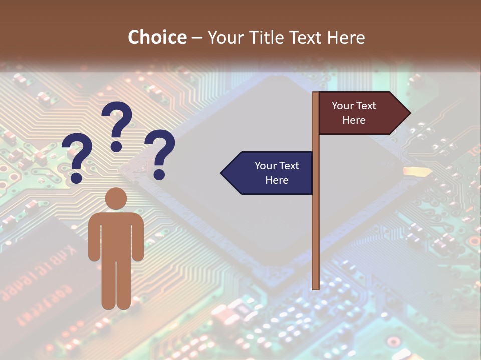 A Computer Chip On Top Of A Circuit Board PowerPoint Template